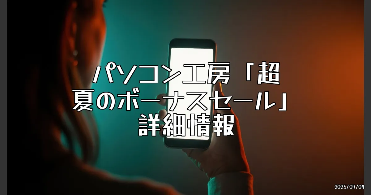 EyeCatch:パソコン工房の「超 夏のボーナスセール」でガジェット好きの心を揺さぶる！