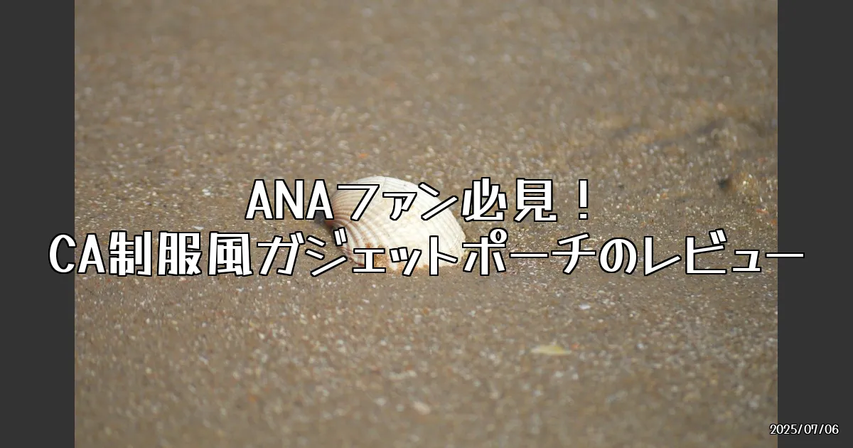 EyeCatch:ANAファン必見！CA制服風ガジェットポーチを試してみた