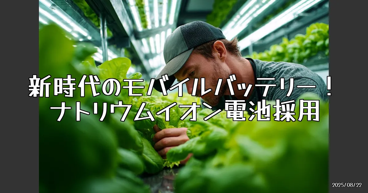 EyeCatch:新時代のモバイルバッテリー、ナトリウムイオンがもたらす革命