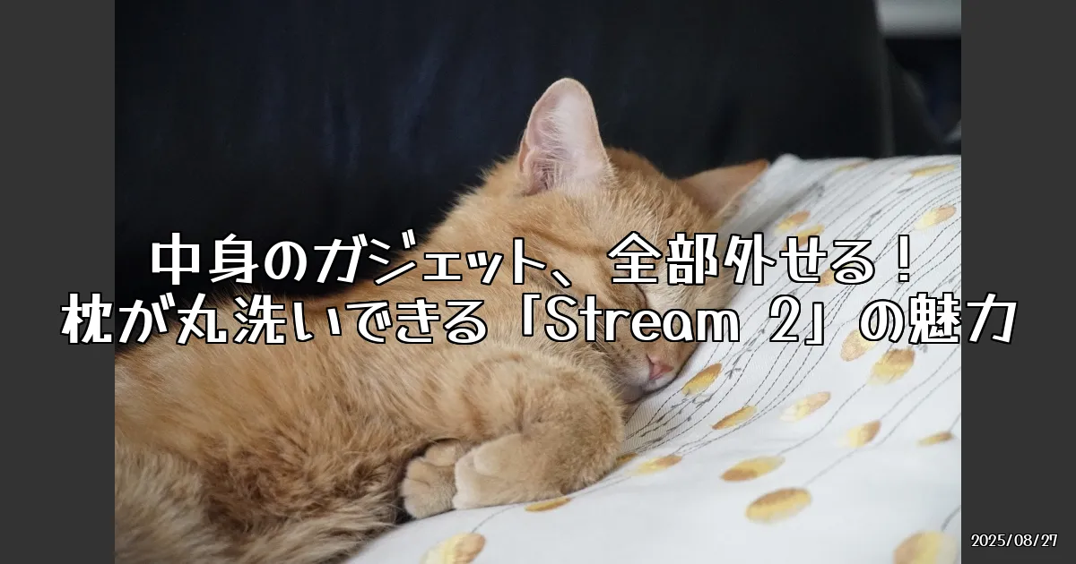EyeCatch:中身のガジェット、全部外せるってどういうこと？枕ごと丸洗いできる「Stream 2」を試してみた