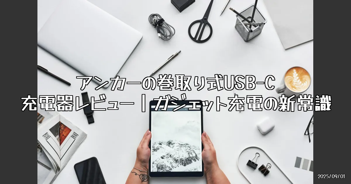 EyeCatch:ガジェット充電はこれ1つでOK！アンカーの巻取り式USB-C充電器レビュー